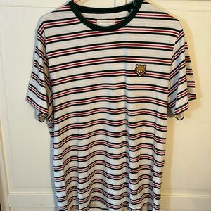 Striped Denim and Flower designer shirt